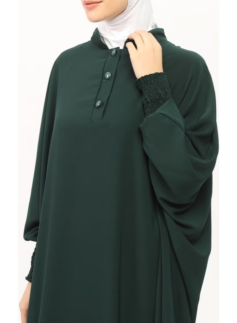 Altobeh Women's Medina Silk Abaya Abaya Dress Judge Collar Bat Sleeve Hijab Dress - Image 1